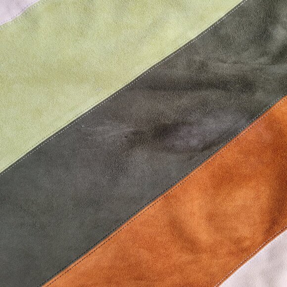 Rare Vintage Gap 1969 Striped Suede Midi Skirt Size 1 - Picture 6 of 9